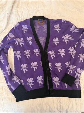 Heaven Marc Jacob’s Purple Patterned Cardigan Sweater